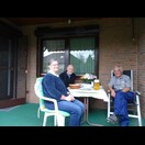 Auf der Terrasse mit Herbert.